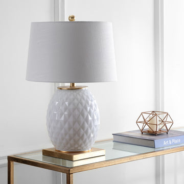 Diamond 25.5" LED Glass/Metal Table Lamp - JONATHAN Y